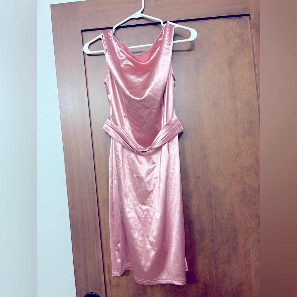 Pink Satin Dress